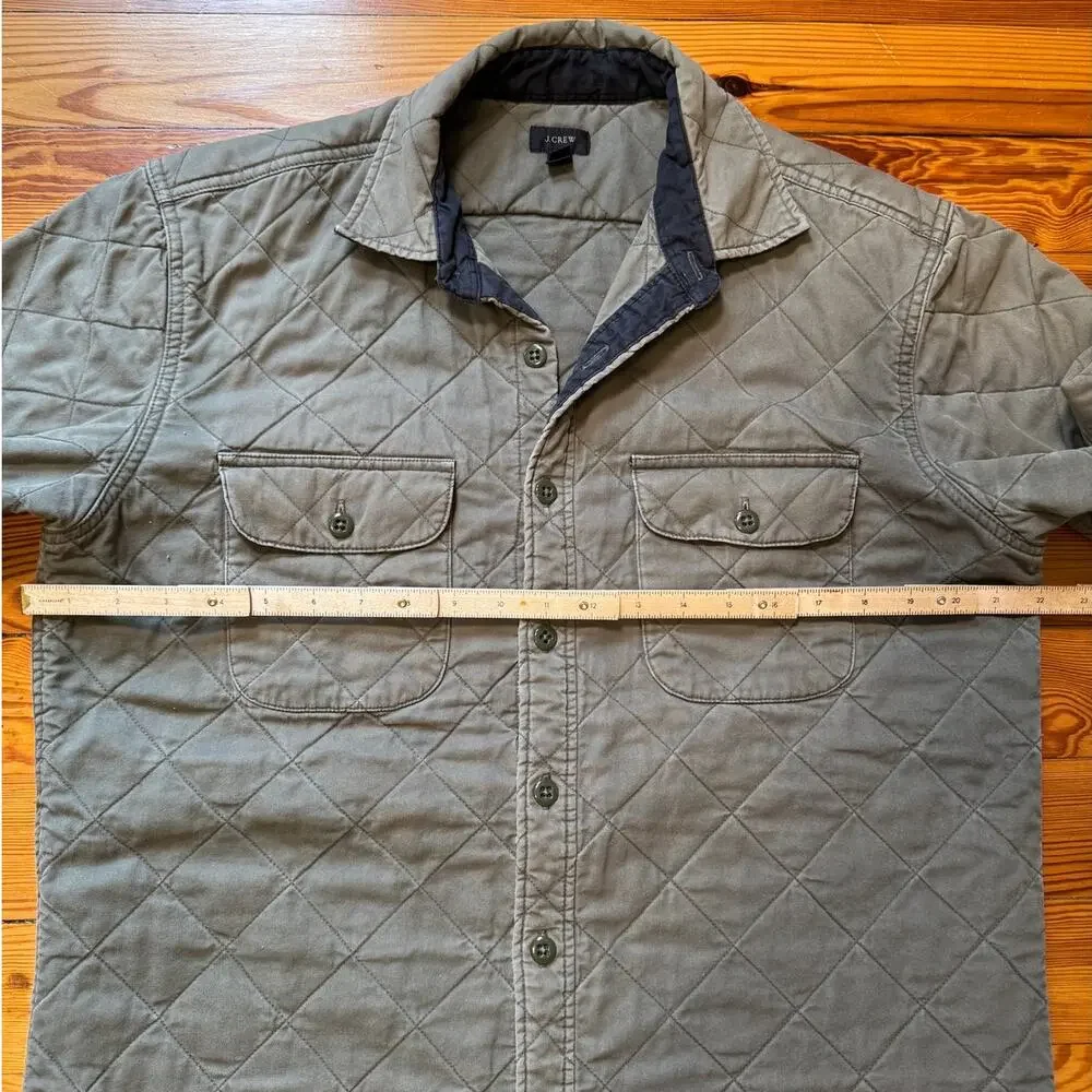 J. Crew Quilted Cotton Button Up Jacket